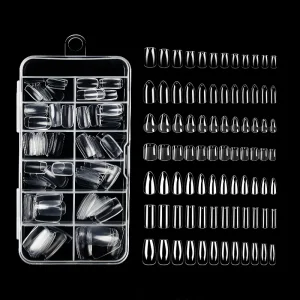 Factory 120PCS Transparent Full Cover Nail Tips Reusable Press On Nails Artificial Fake Nails for Salon DIY DIY