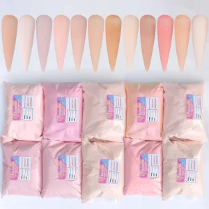 Factory 1kg Bulk Nail Art Supplies Nude Powder Manicure Acrylic Powder Set Cover Pink