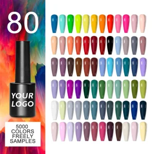 Factory 80 Colors Vegan Gel Nail Polish Uv Led Gel Polish Kit Private Label Gel Nail Polish Set for Nail Salon