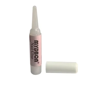 Factory Clear Nail Glue 1g Mini Round Bottle Wear Nail Finger Stick Tips Nail Glue