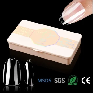 Factory Custom Color Artificial Nail Tips Extra Short Full Cover Round Almond Nail Tips for Professional Nail Technicians
