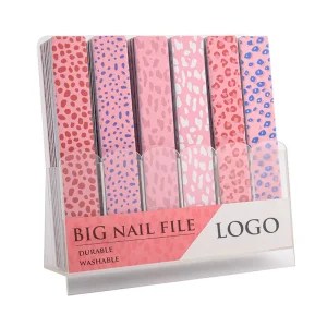 Factory Custom Logo Professional Strong Emery Boards Double Sided Nail File With Competitive Price 80 100 180 Grit