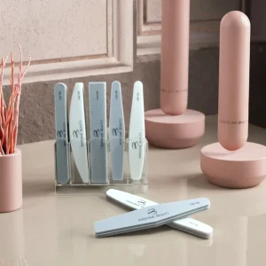 Factory Customizable Double Sided Rectangle Nail File 100 180 Straight Pattern Economical Manicure Sponge Manicure Set