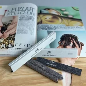 Factory Customizable Double Sided Rectangle Nail File 100 180 Straight Pattern Manicure Sponge Manicure Tool