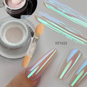 Factory Direct Aurora Nail Powder Mermaid Aurora Effect Nail Art Glitter Decoration for Home DIY Salon Manicure 0.3g Can