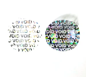 Factory Direct Custom PVC Stickers Glossy Holo Anti-Tamper Watch Label with Custom Logo