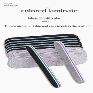 Factory Direct Custom Printed EVA Sponge 180grit Double Sided Nail File & Manicure Buffer for Acrylic Nails Bulk