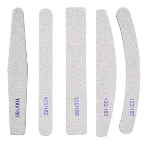 Factory Direct Professional Custom Printing logo Double sided Disposable Nail File 80 100 180 Japanese Sandpaper Nail File