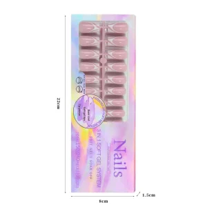 Factory Direct Sale French 5 in 1 Wearable Nail Set Press on Nails Soft Gel Tips