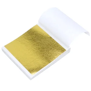 Factory Direct Sale Imitation Gold & Silver Leaf 8*8.5 13*13.5Cm Taiwan Gold Leaf Sheets Foil for Nails DIY