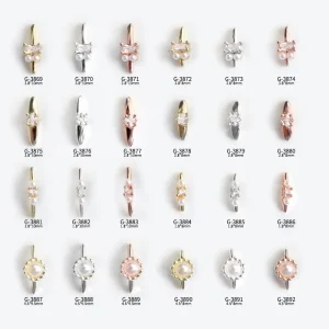 Factory Direct Sales Nail Alloy 3D DIY Nail Art Pearl Decorations Metal Mixed Patterns