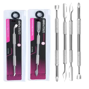 Factory Direct Stainless Steel Double Sided Ingrown Toenail Cuticle Pusher Horseshoe shaped Dead Skin Push Nail Cleaning Tools