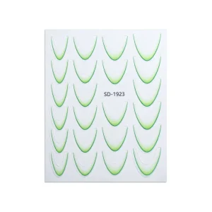 Factory Direct Thin French Line Nail Decals 12 Colors Flexible Curved Line Nail Art Sticker Used for Nail Art