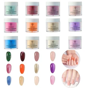 Factory Fast Dry Nail Acrylic Powder Glitter Material OEM Private Label Polymer Nail Glitter Acrylic Nail Decoration
