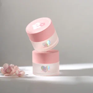 Factory Frosted Acrylic Screw Top Plastic Powder Jar Cap 0.5oz 1oz 2oz Empty Mirror Gel Nail Container Supplier