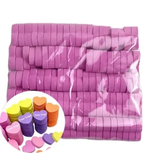 Factory High Quality Professional Nail File Buffer New Colorful Heart Shape Sponge File with Double Side Custom Logo