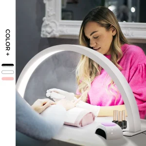 Factory OEM/ODM High Quality Half-Moon Led Nail Lamp Bling Light Slim Led Nail Table Light Lamp for Nail Salons Manicurist
