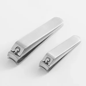 Factory Perfect Frosted Stainless Steel Nail Clippers Matte Effect Two Pieces of Nail Cutting Tool and Care
