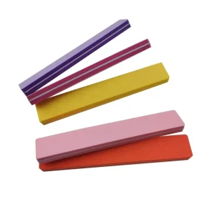Factory Personalised Custom 80 80 100 100 Pink Nail Buffer Half Moon Sponge Buffer With Logo