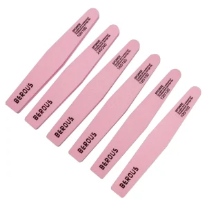 Factory Price 100 120 180 240 Double Side Light Pink Nail Sponge Files Washable Nail File Polishing Nail File Wholesales