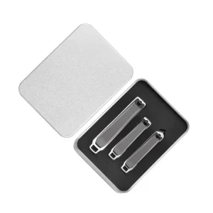Factory Price 3 PCS Nail Clipper Manicure Set Stainless Steel Nail Cutter Metal Box Packaging Extra Large Sharp Nail Clippers