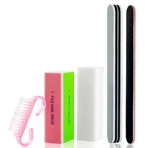 Factory Price 5PCS Set Nail File Grinding Bean Curd Block Polishing Strip File Buffer Nail Art Manicure Tool Kit Set