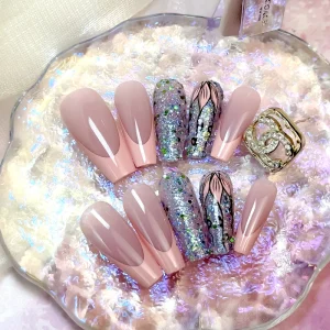 Factory Price Custom Logo Ballerina Nail Tips 24pcs Per Box OEM ODM Free Sample Mixed Artificial Fingernails