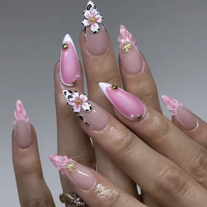 Factory Price False Nails for Ladies Full Cover Artificial Fingernails Press on Nails Acrylic French Nail