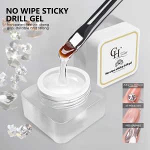 Factory Price No Wipe Sticky Drill Gel Super Sticky Diamond Gel Nail Art Rhinestone Glue for Nail