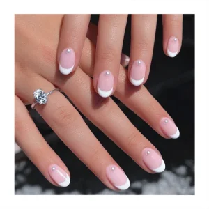 Factory Price Short Oval 3D Jewel Full Cover Fake Nails Reusable Long Lasting Press on Nails Custom Design Stick on Nails