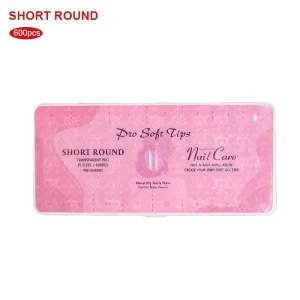 Factory Price Transparent Short Round PMMA Press on Nails for Finger Nail Art High Quality