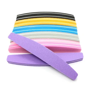 Factory Professional Custom Logo 100 180 Salon Grade Diamond Nail Buffer Double Side EVA Sponge Nail Files Manicure