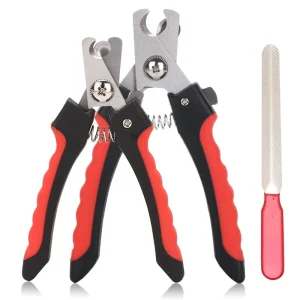 Factory Sale OEM Pet Sharp Blade Stainless Steel Nail Scissors Cutter Dog Cat Nail Clipper with Nail File