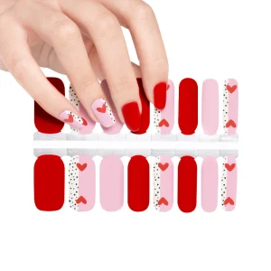 Factory Supplier Non toxic Nail Stickers Manicure Decoration Valentine’s Day Nail Art Nail Polish Strips Spring Season