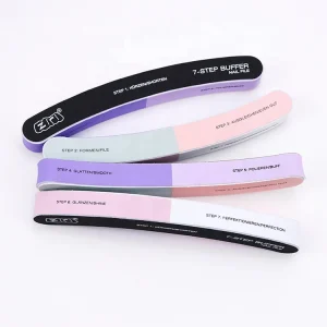 Factory Supply 7 in 1 Manicure Tools Private Label 100 240 3000 Grit Nail File Buffer Sponge Buffer