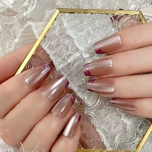Factory Supply Flexiblex French Style Press On Nails Ins Style False Nail Set