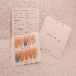 Factory Supply Handmade Press Nails Display Cards Nail Art UV Coating Embossing Folders Recycled Materials