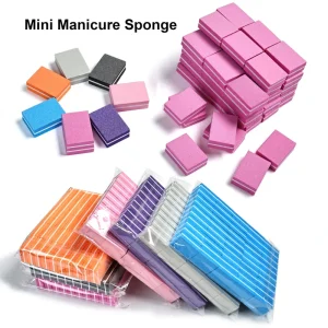 Factory Supply Mini Nail Buffer Blocks Double Sided Grit Disposable Sponge Buffer for Manicure Shaping Polishing Salon Home Use