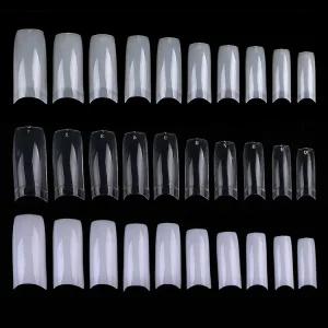 Factory Supply Nail Tips 10 Sizes Professional Salon Use High Quality 3 Colors French Half Cover Nail Tips for Nail Beauty