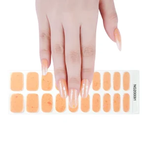 Factory Supply OEM Nail Decoration Semi-cured Gel Nail Strips Art Nail Stickers