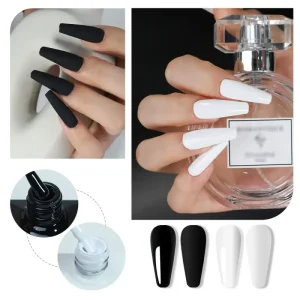 Factory of High end Black and White Non fading Quick drying Nail Polish