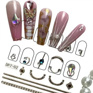 Fake Diamond 3D Self-Adhesive Colorful Nail Decals & Gel Stickers Newest Trends Nail Art Design Supplies