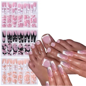 False Artificial Nails 144pcs Stiletto Square Short Full Cover Luxury Nail Tips Press on Nails