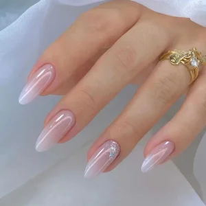 False Nail Art Short Long False Nails Full Cover Artificial Fingernails Gradient Pink Press on Nails for Women