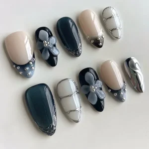 False Nails Art New Style Artificial Fingernails Short Fake Finger Press on Nails Plastic Pre designed Price