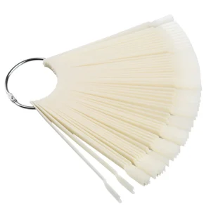 False Nails Display Tips Clear Black Natural Color Card Fan Style Full Cover Practice Nail Tips Polish Shows Manicure Tool