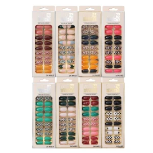 False Press on Nails Artificial Fingernails With Packaging Box