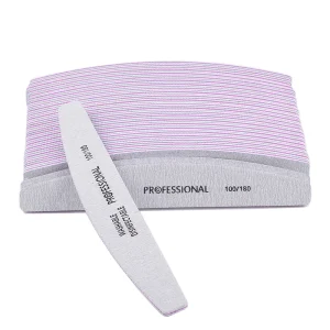 Fashion Emery Professional Nail File 100 180 Manicure Art Nail File Cuticle Remover Buffer Nail Art Sets!Boat Shape