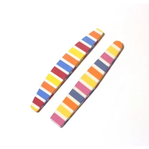 Fashion Nail Files Buffers Kit 100 150 180 240 Grit Half Moon Diamond Square Shape Premium Nail Buffer for Nail Art Supplies