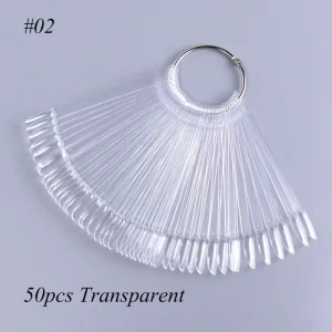 Fashionable 50 PCS Clear Natural Color Full Cover Nail Tips French Nail Customized Design for Salon Nail Art